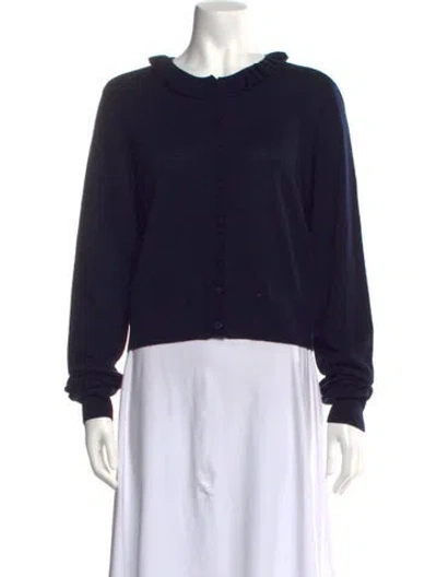 Pre-owned Favorite Daughter Merino Wool Open Front Sweater W/ Tags In Blue