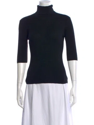 Pre-owned Favorite Daughter Merino Wool Turtleneck Sweater In Black