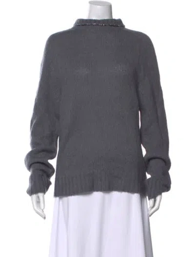 Pre-owned Favorite Daughter Merino Wool Turtleneck Sweater In Gray