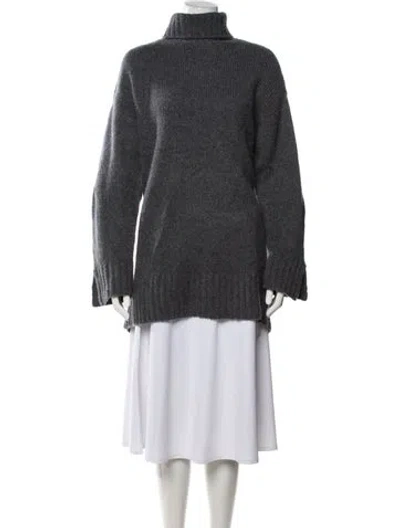 Pre-owned Favorite Daughter Merino Wool Turtleneck Sweater In Gray