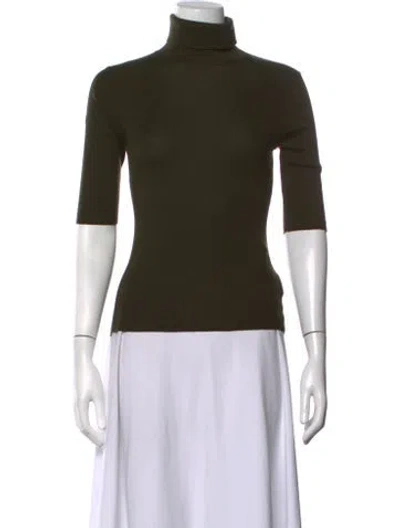 Pre-owned Favorite Daughter Merino Wool Turtleneck Top W/ Tags In Green