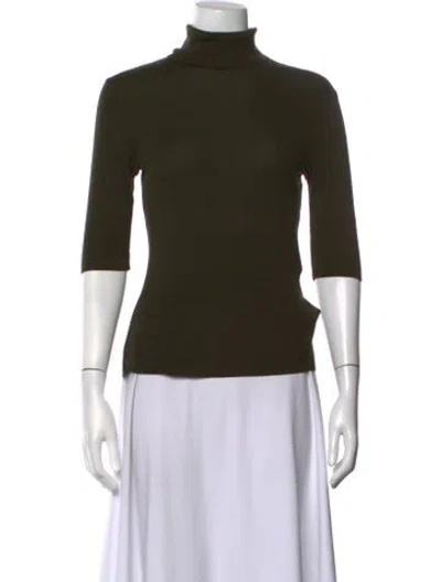 Pre-owned Favorite Daughter Merino Wool Turtleneck Top W/ Tags In Green