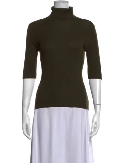 Pre-owned Favorite Daughter Merino Wool Turtleneck Top W/ Tags In Green