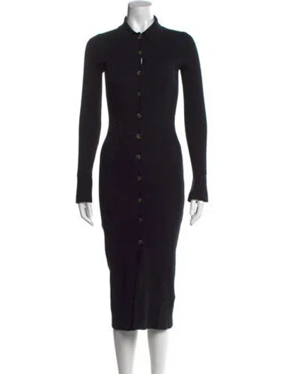 Pre-owned Favorite Daughter Midi Length Dress In Black