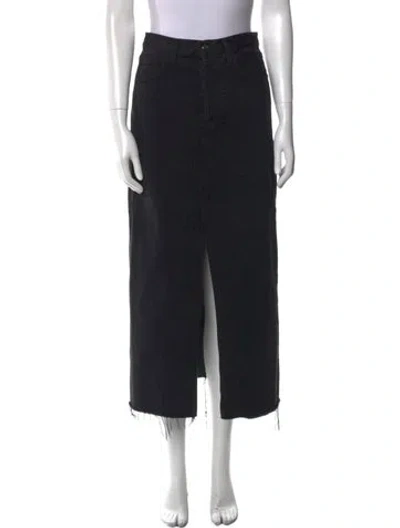 Pre-owned Favorite Daughter Midi Length Skirt In Black