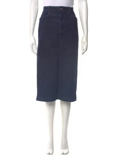 Pre-owned Favorite Daughter Midi Length Skirt In Blue