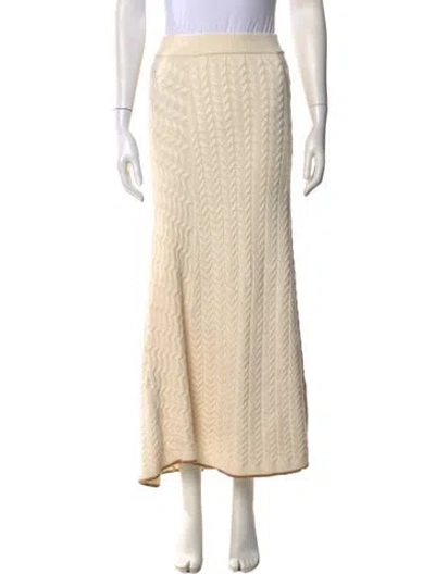 Pre-owned Favorite Daughter Midi Length Skirt In Neutral