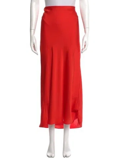 Pre-owned Favorite Daughter Midi Length Skirt In Orange