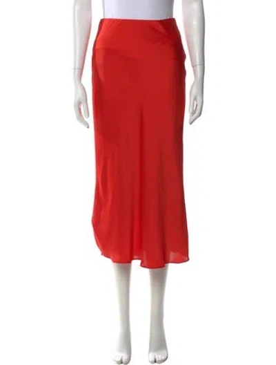 Pre-owned Favorite Daughter Midi Length Skirt In Orange