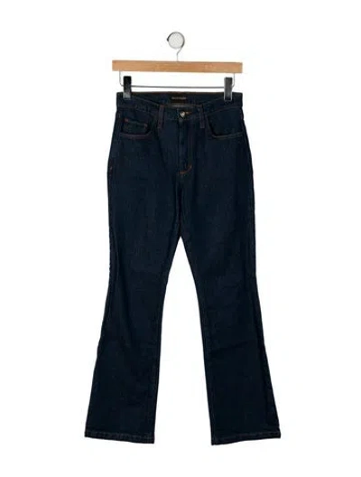 Pre-owned Favorite Daughter Mid-rise Straight Leg Jeans In Blue