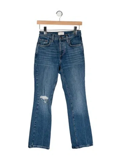 Pre-owned Favorite Daughter Mid-rise Straight Leg Jeans In Blue