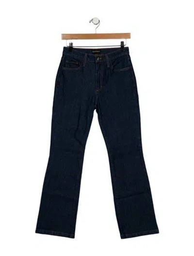 Pre-owned Favorite Daughter Mid-rise Straight Leg Jeans In Blue