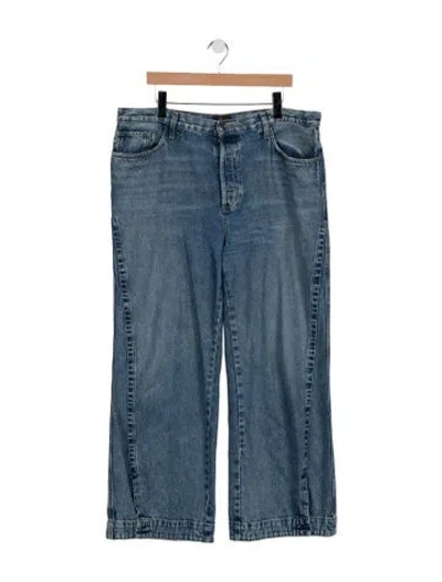 Pre-owned Favorite Daughter Mid-rise Straight Leg Jeans In Blue