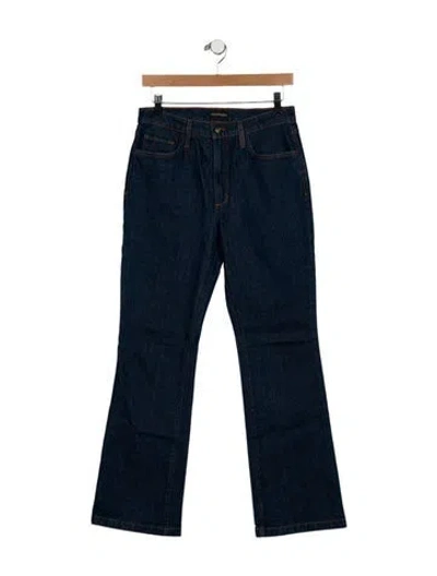 Pre-owned Favorite Daughter Mid-rise Wide Leg Jeans In Blue