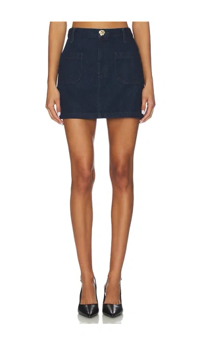 Favorite Daughter Mimi Mini Skirt In Blue