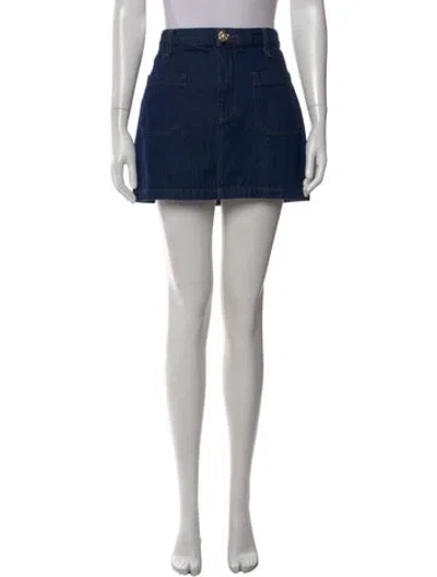 Pre-owned Favorite Daughter Mini Skirt W/ Tags In Blue
