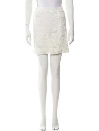 Pre-owned Favorite Daughter Mini Skirt In White