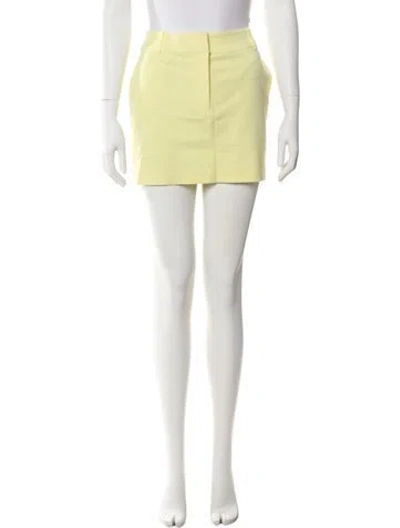 Pre-owned Favorite Daughter Mini Skirt In Yellow