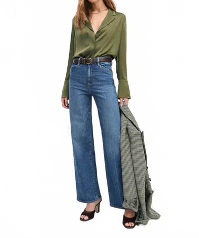 Favorite Daughter Mischa Super High Rise Wide Leg Jeans In Campbell In Blue