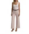 Favorite Daughter Mischa Super High Rise Wide Leg Pant In Pale Pink In Multi