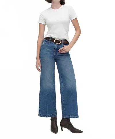 Favorite Daughter Mischa Wide Leg Shortie Jean In Campbell In Blue