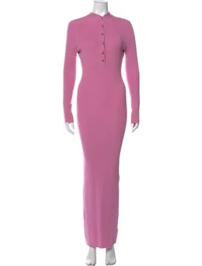 Pre-owned Favorite Daughter Mock Neck Long Dress In Pink