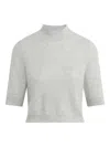 Favorite Daughter The Bonnie Mock Neck Cashmere Sweater In Gray