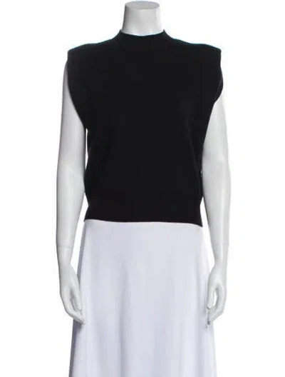 Pre-owned Favorite Daughter Mock Neck Sweater In Black