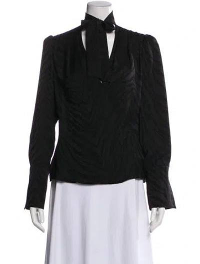 Pre-owned Favorite Daughter Mock Neck Sweater In Black