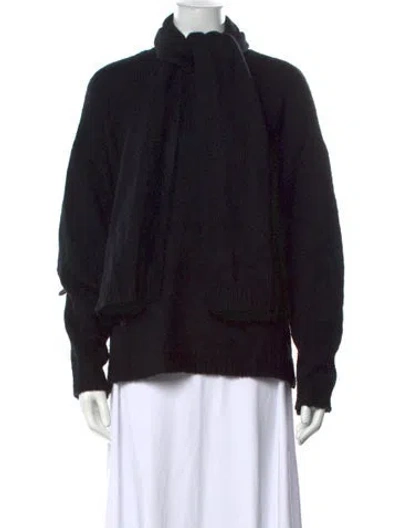 Pre-owned Favorite Daughter Mock Neck Sweater In Black