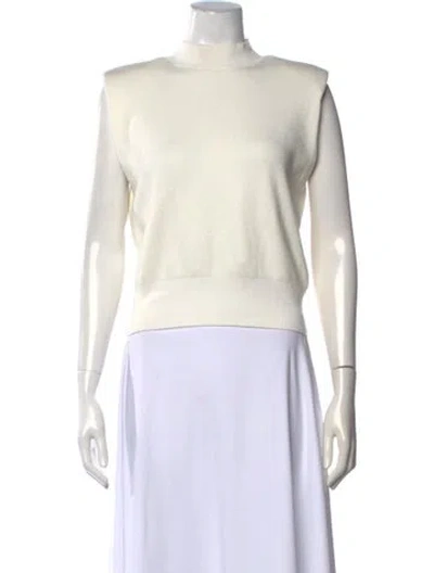 Pre-owned Favorite Daughter Mock Neck Sweater In Neutrals