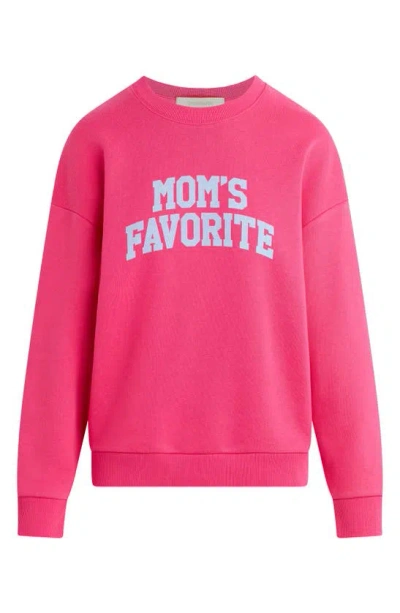 Favorite Daughter Mom's Favorite Cotton Graphic Sweatshirt In Beetroot Pink