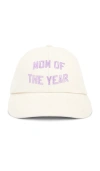 Favorite Daughter Mom Of The Year Cotton Twill Baseball Cap In Cream