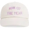 Favorite Daughter Mom Of The Year Cotton Twill Baseball Cap In Khaki Lavender