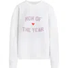 Favorite Daughter Mom Of The Year Cotton Sweatshirt In White