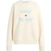 Favorite Daughter Mom Of The Year Cotton Sweatshirt In Gardenia