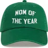 Favorite Daughter Mom Of The Year Cotton Twill Baseball Cap In Green/white