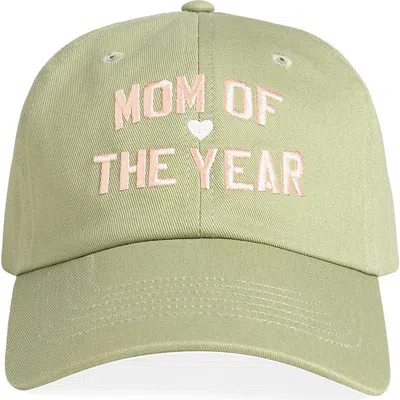 Favorite Daughter Mom Of The Year Cotton Twill Baseball Cap In Green