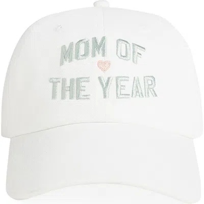 Favorite Daughter Mom Of The Year Cotton Twill Baseball Cap In White