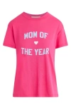 Favorite Daughter Mom Of The Year Graphic T-shirt In Beetroot Pink