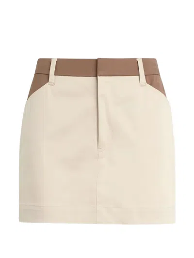 Favorite Daughter Monica Panelled Mini Skirt In Brown