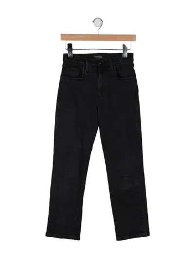 Pre-owned Favorite Daughter Morgan Boulder Straight Leg Jeans In Black