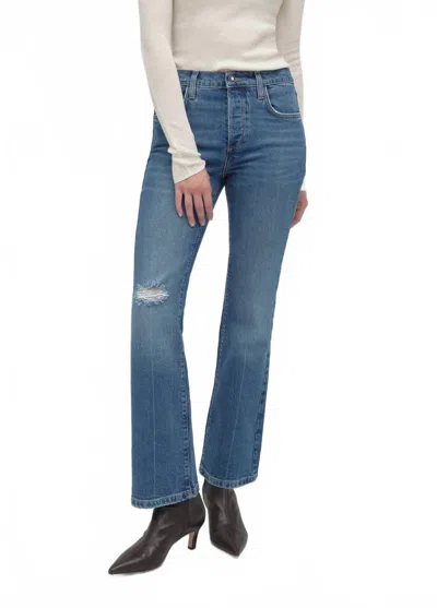 Favorite Daughter Morgan Shortie Bootcut Jeans In Beacon In Blue