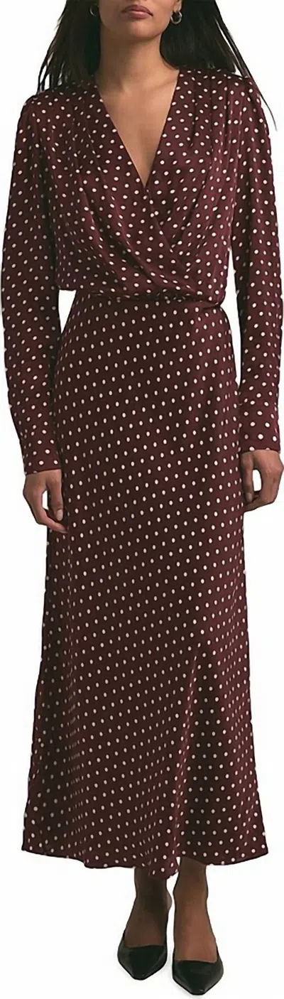 Favorite Daughter Nita Maxi Dress In Sangria Ditsy Dot In Multi