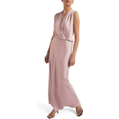 Favorite Daughter Nita Sleeveless Satin Maxi Dress In Pink
