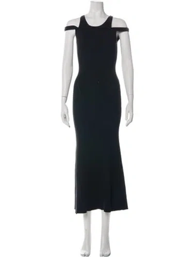 Pre-owned Favorite Daughter Off-the-shoulder Long Dress In Black