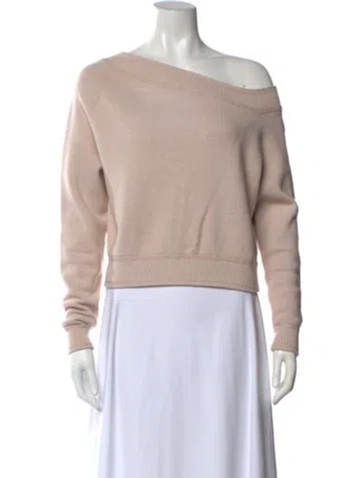 Pre-owned Favorite Daughter Off-the-shoulder Sweater In Pink
