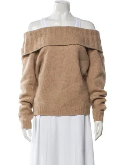 Pre-owned Favorite Daughter Off-the-shoulder Sweater W/ Tags In Neutral