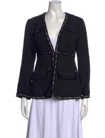 Pre-owned Favorite Daughter Open Front Sweater In Black