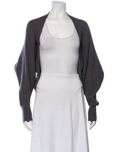 Pre-owned Favorite Daughter Open Front Sweater In Gray